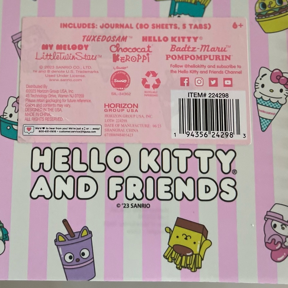 Hello Kitty and Friends Journal NWT - Picture 2 of 8